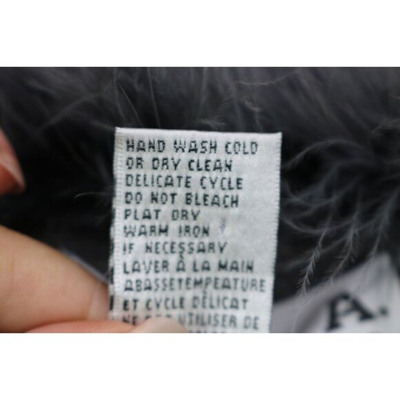 Joseph A. 90's Feather Boa Silk Sparkle Cardigan-Medium-Y2K-Vintage-Glam-Retro - Picture 6 of 8